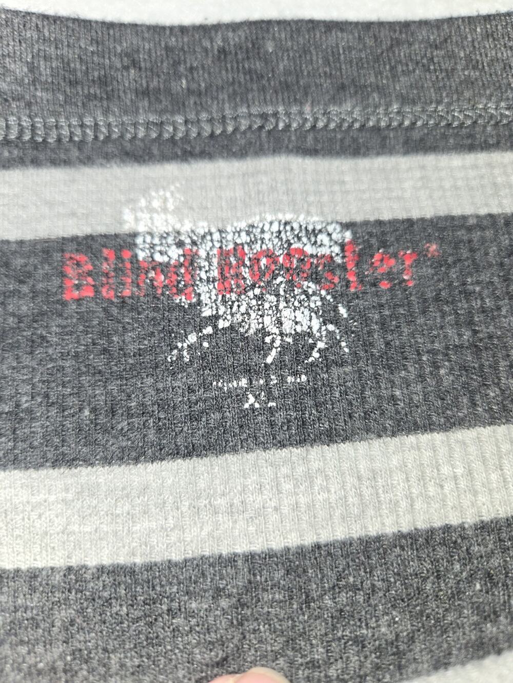 Blind Rooster Grey And Black Striped Long Sleeve Sweater Size Xl